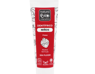 Dentrífico Niños 75ml Fresa Sin Flúor Naturabio - Naturcosmetika